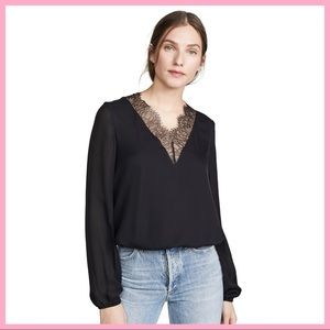 CAMI NYC | The Leandra Black Silk Blouse